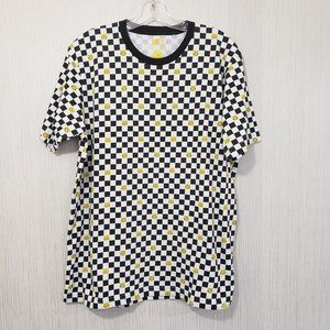 Uniqlo Despicable Me Minion Checkered Crew Neck Shirt